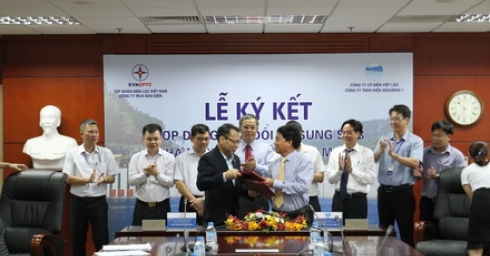 Công ty cổ phần Điện Việt Lào và Tập đoàn Điện lực Việt Nam ký kết Hợp đồng bổ sung cho Hợp đồng mua bán điện Nhà máy thủy điện Xekaman1